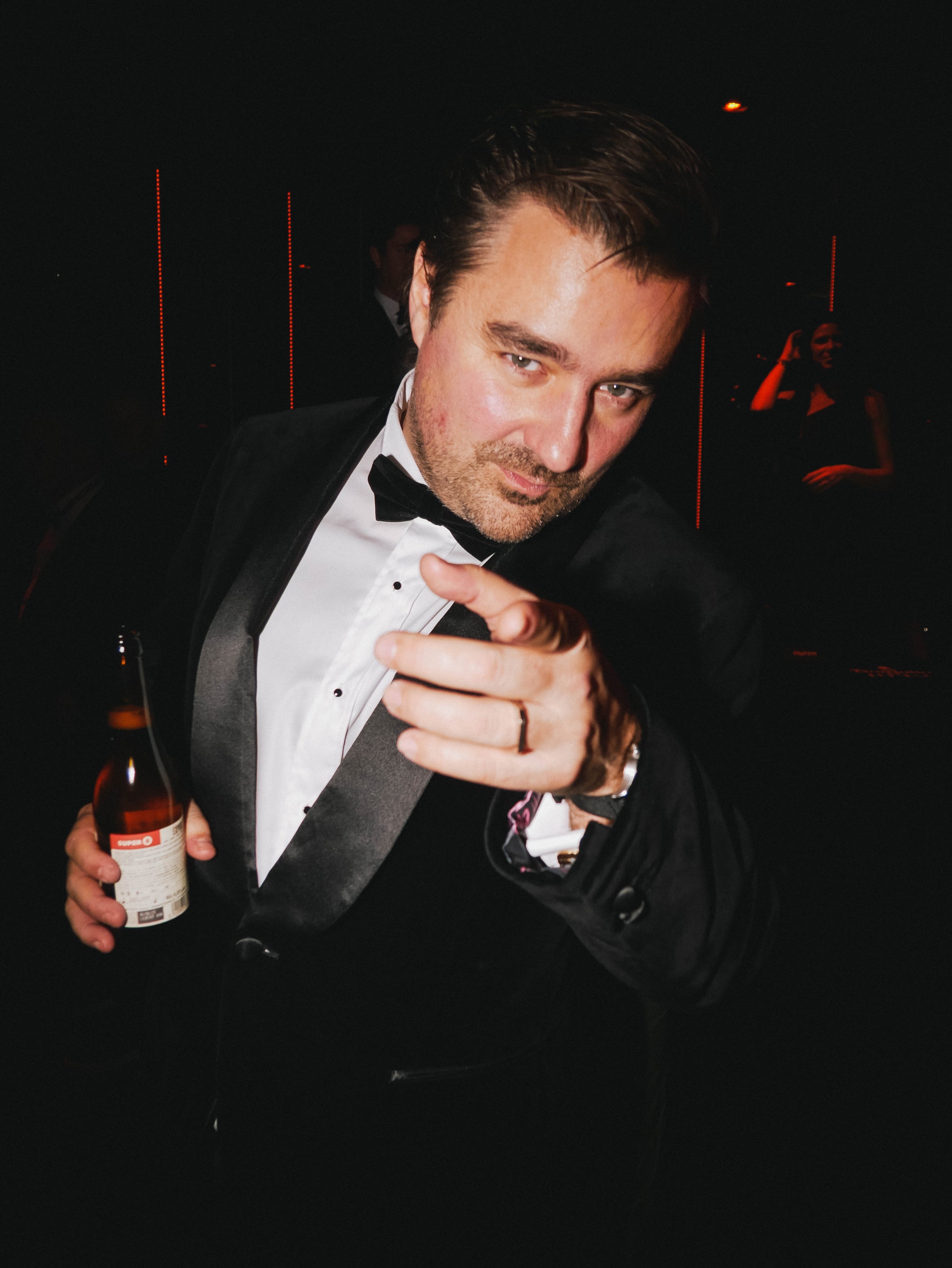 John Noseda, The owner of Kitsch Club posing in his tuxedo