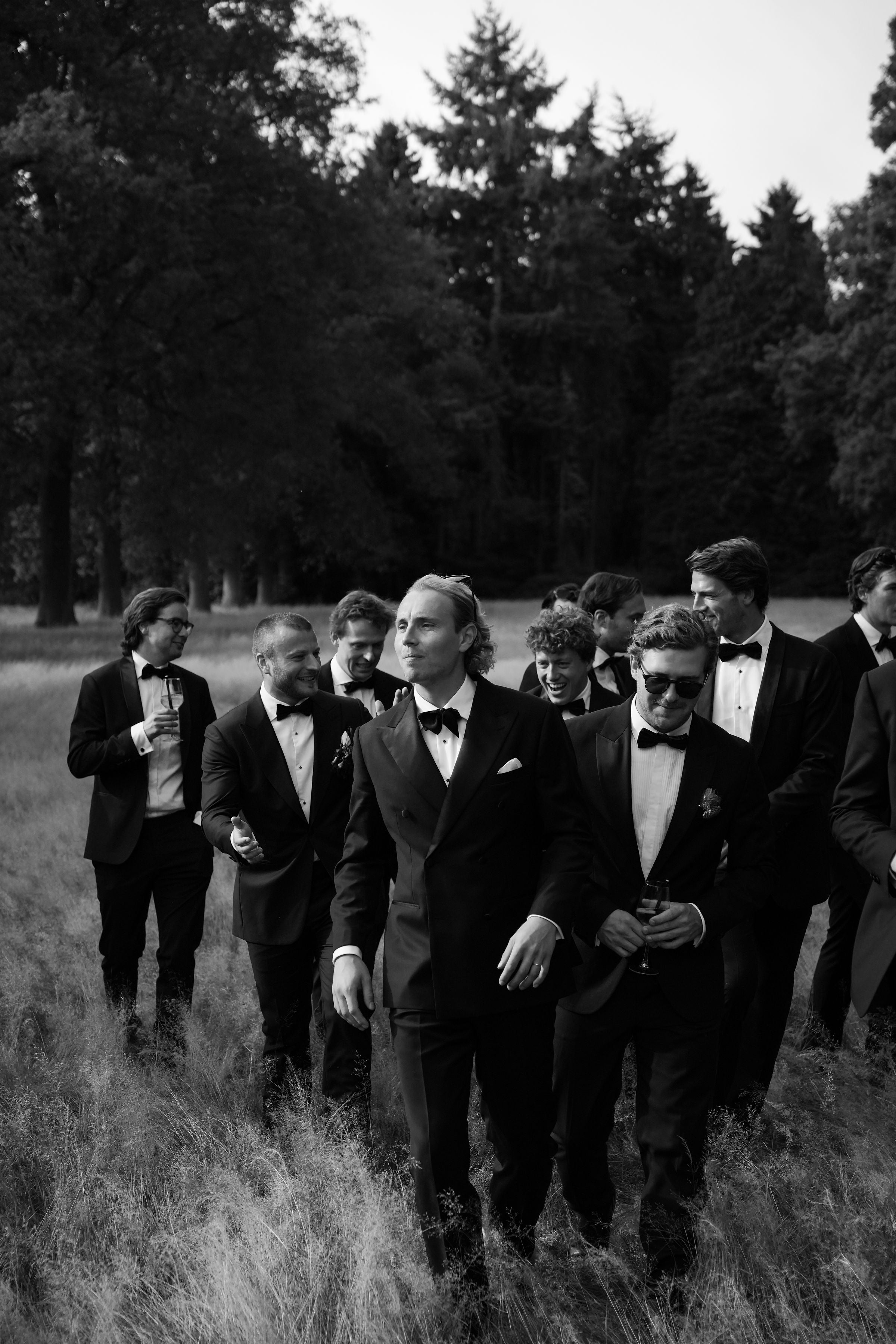 Groomsmen in tuxedo